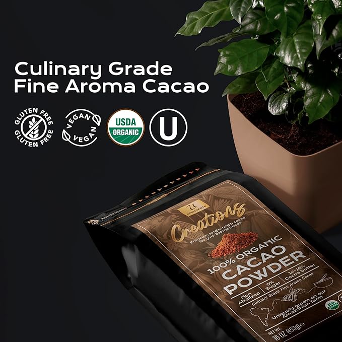 U Chocolate Creations Cacao Powder (2 bags (32 oz))