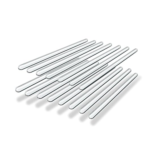 15 Pack Glass Stirring Rods: Diameter 0.196 in Length 8 in Glass Stir Sticks, Borosilicate Glass Stirring Rod for Mixing Lab