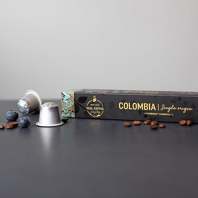 Lungo Variety Pack for Nespresso | 100 Test Winning Aluminum Capsules | 2 Smooth Italian Flavors ‘San Marino’ and ‘Colombia’ | 100% Nespresso Compatible Pods