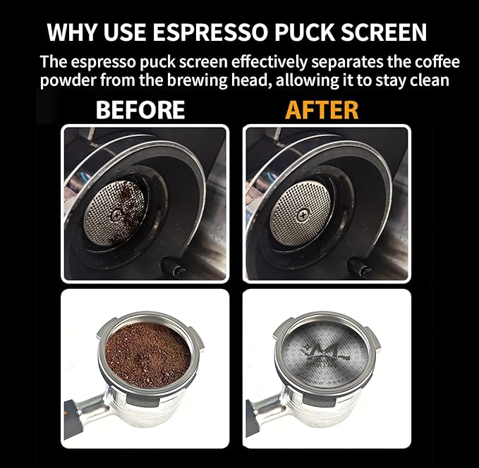 Espresso Puck Screen and Portafilter Funnel for Ninja Luxe Cafe Accessories,53.3mm Portafilter Filter Screen and Plastic Replacement Dosing Funnel for ES501 ES601