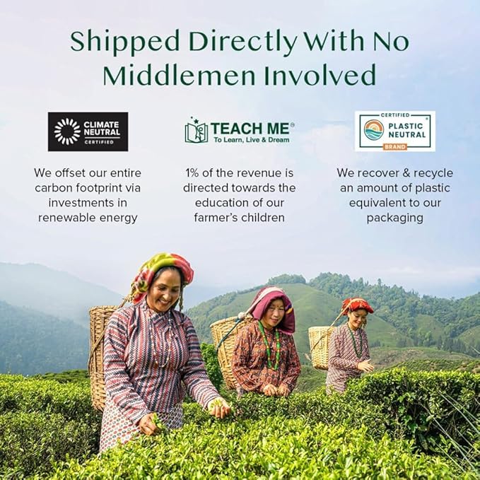 VAHDAM, Assorted Green Tea Bags Sampler (5 Flavors, 20 Ecofriendly Pyramid Tea bags) I Valentines Day Gifts for Him & Her | Himalayan Green Tea Varieties | Gluten Free & Non GMO