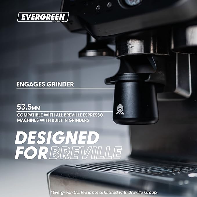 Evergreen Coffee | Espresso Accessories | 53.5mm Espresso Dosing Cup w/Activator Tab | Fits 54mm Portafilters | Breville Barista Express ProTouch, BES870XL BES870BSXL BES78VSS BES880BSS