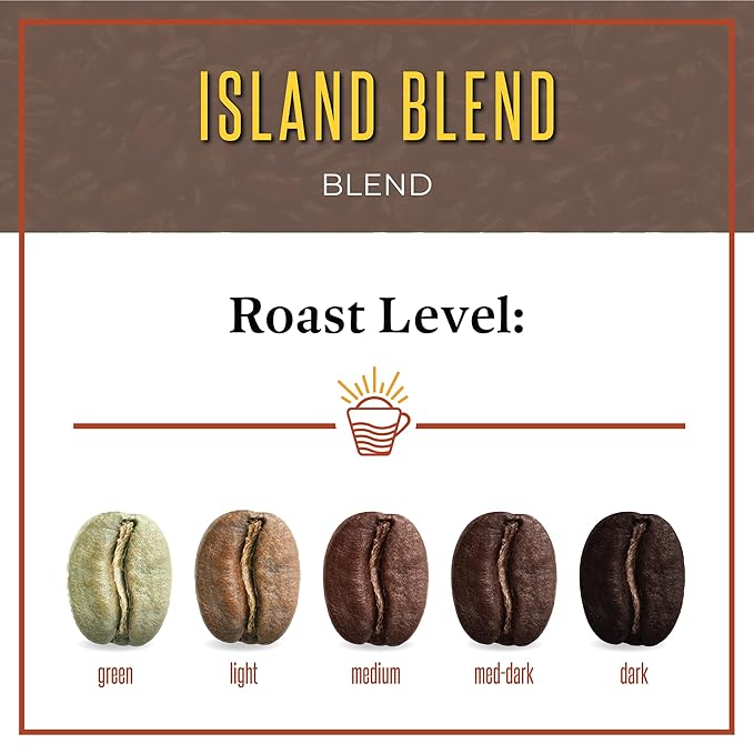 San Diego Coffee Island Blend, Medium Roast, Ground Coffee, 16-Ounce Bags (Pack of 2) Café molido tostado