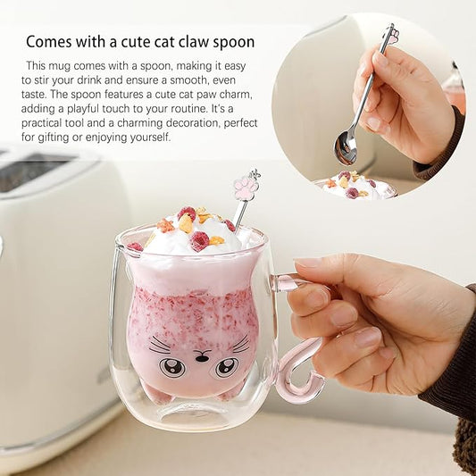 Gift Woman Birthday Cup Cat Coffee Cup Double Walled Cup A The Mug Cat Gift Mom Dad Mistress Friend Wife Idea Gift Idea Mother's Day Father's Day Valentine's Day Christmas Halloween Woman