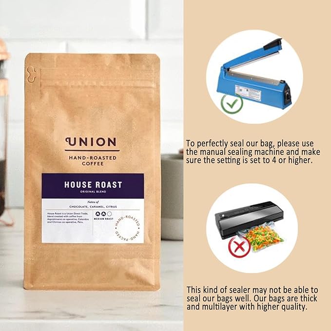 Resealable Side Zipper Coffee Bags with Degassing Valve, High Barrier Natural Kraft Coffee Pouches with Aluminum Foil Liner, Ziplock Food Storage Bags, Longer Shelf Life (50, 12oz/0.75lb)