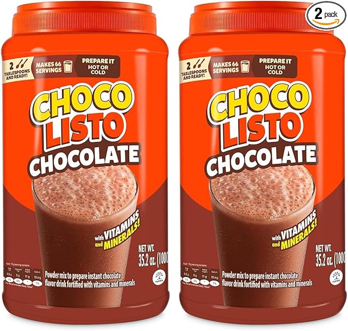 Chocolisto Instant Chocolate Powder Drink Mix | Delicious Chocolate Drink | Nutritious Breakfast | 35.2 Oz (Pack of 2)