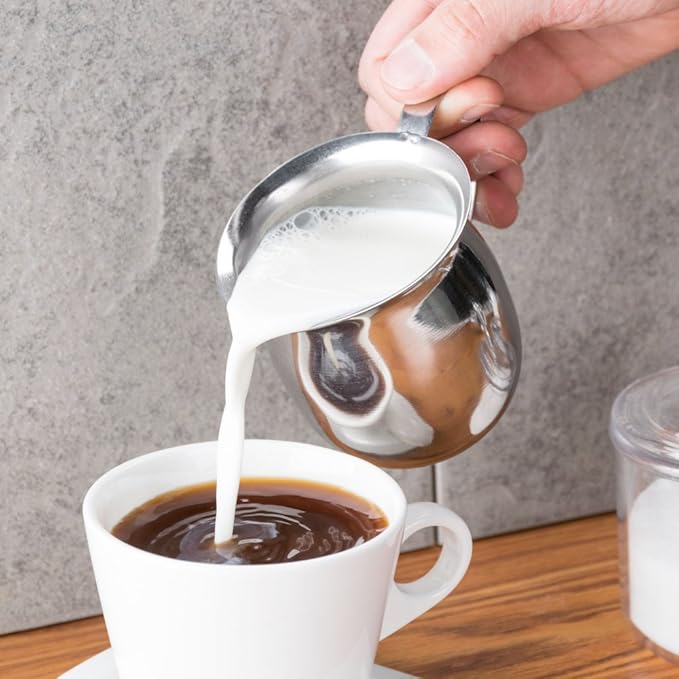 Betolla (12 Pack) 8 oz Stainless Steel Bell Creamer – Bell-Shaped Mini Pitchers for Serving Cream, Milk, Syrups & More
