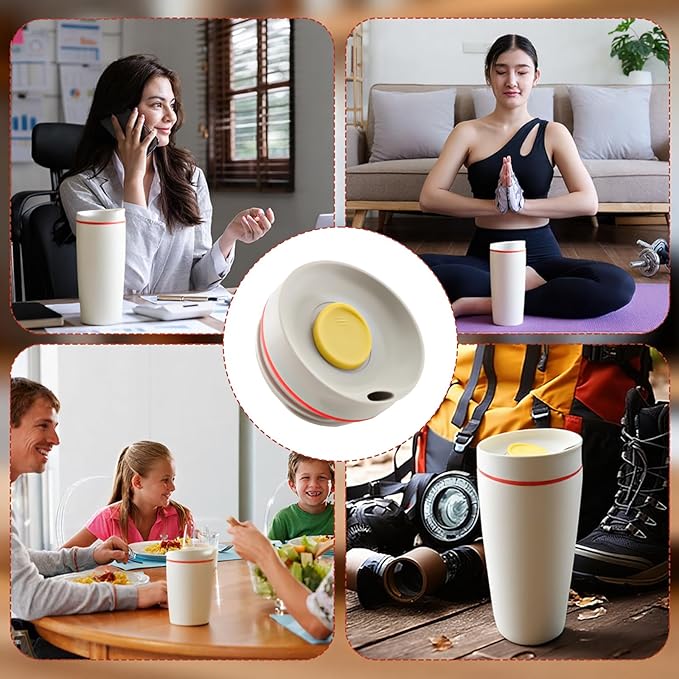 Replacement Lid for Owala SmoothSip Slider 20oz & 12oz, Top Cover Compatible with Owala 24oz Coffee Tumbler, Coffee Travel Mugs Leakproof Accessories, BPA-Free (Grey)