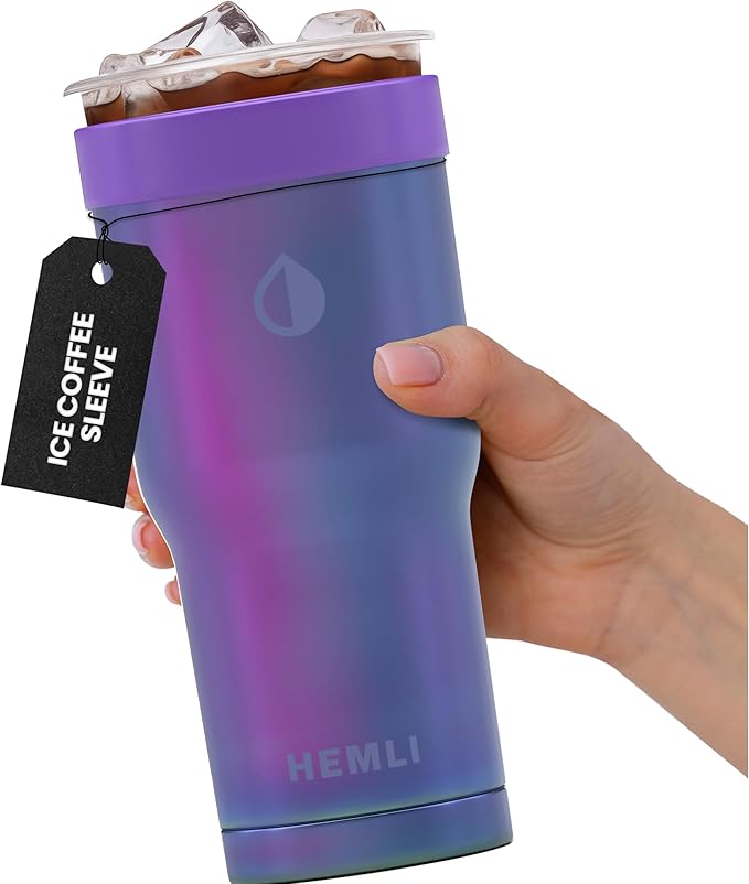 Universal Ice Coffee Sleeve Insulator - Insulated Iced Coffee Holder To Go, Insulated Cup Holder for Starbucks Dunkin Donuts McDonalds, Reusable Coffee Sleeve