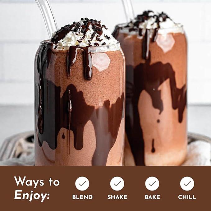 JUST INGREDIENTS Chocolate Protein Powder – 20-Serving Blend with 100% Grass-Fed Whey & Organic Plant Proteins – Rich Cocoa Flavor – Supports Muscle Recovery, Energy*