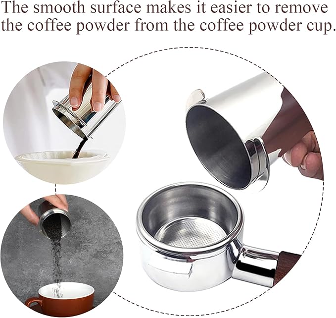 Coffee Dosing Cup, 53mm Coffee Powder Feeder Stainless Steel Espresso Dosing Cup Compatible with 54mm Portafilter