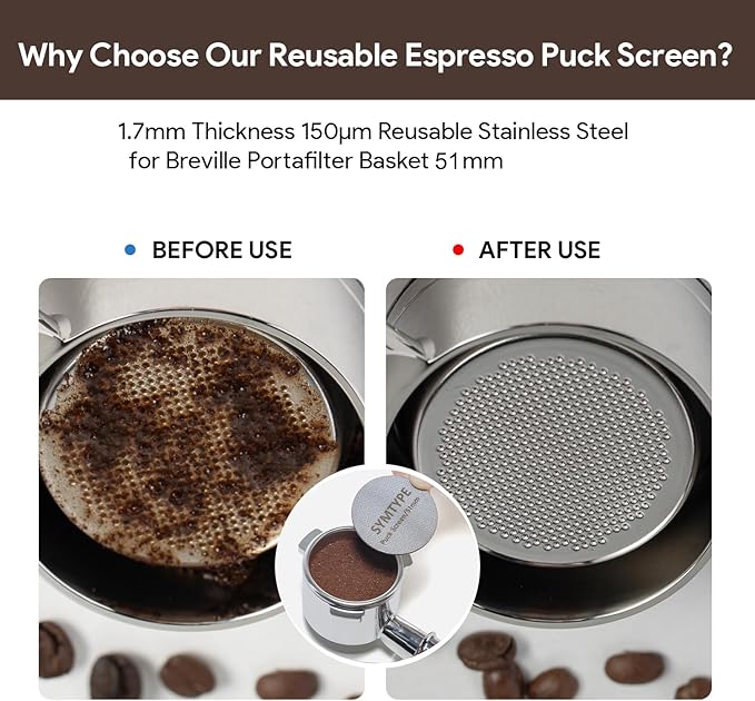 WDT Tool Espresso Accessories Kit: 6 Stainless Steel Needles Espresso Distribution Tool, Coffee Distributor, Espresso Distributor Stirrer | with Puck Screen, Dosing Funnel Fits 51mm Portafilters