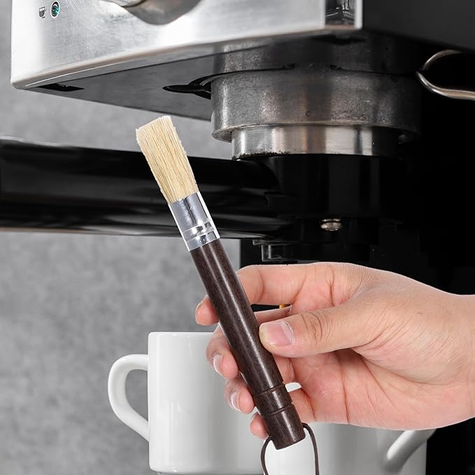 Coffee Grinder Cleaning Brush, Espresso Dusting Brush, Barista Cleaning Brush, Machine Brush Cleaner Tool with Wooden Handle for Bean Grain Espresso Coffee Tool Barista Home Kitchen