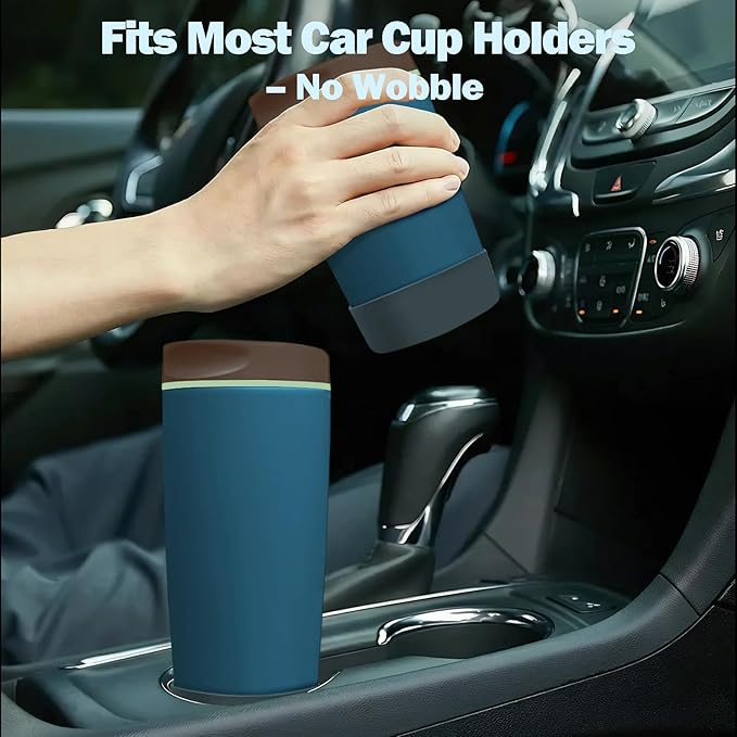 2pcs Silicone Boot for Owala SmoothSip Slider Coffee Tumbler 20oz 12oz, Anti-Slip Sleeve for Travel Coffee Mug, Protective Accessories for Owala BPA Free (Moonlit Shadow)