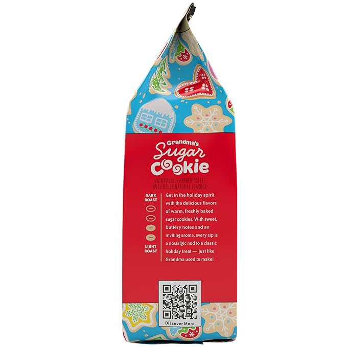 Community Coffee Grandma's Sugar Cookie Ground Coffee, Limited Edition Holiday Flavor, Natural Ingredients, 11 Ounce (Pack of 1)