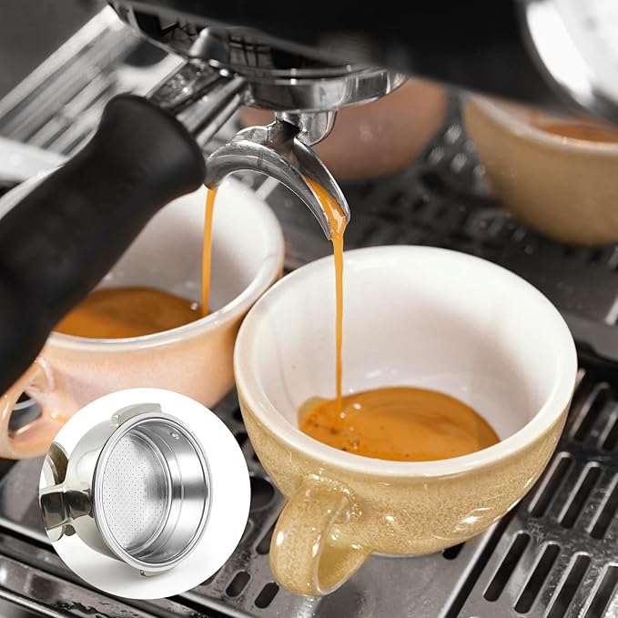 54mm Portafilter Basket Non Pressurized Filter Basket Stainless Steel CoffeeFilter Replacement CoffeeFilter Basket-Filter Baskets Machine Parts for Coffee Machine Coffee Accessories