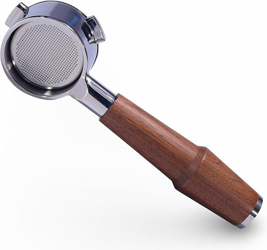 Bottomless Portafilter 54mm Walnut for Breville Barista Express, Pro, Touch, Bambino Plus | Premium Naked Portafilter | Fits BES870XL, BES878, BES880 | Includes 18–21g Filter Basket