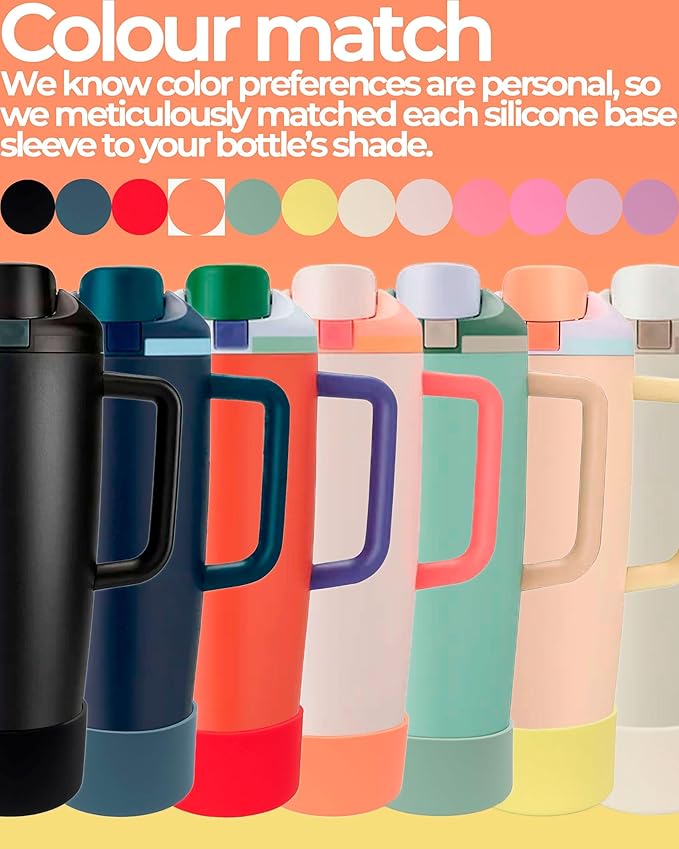 Silicone Boot for Owala 30oz & 40oz FreeSip Sway Bottles & Tumblers - Non-Slip, Scratch-Resistant, Stability Enhancer, Available in 18 Colors (Beachfront)