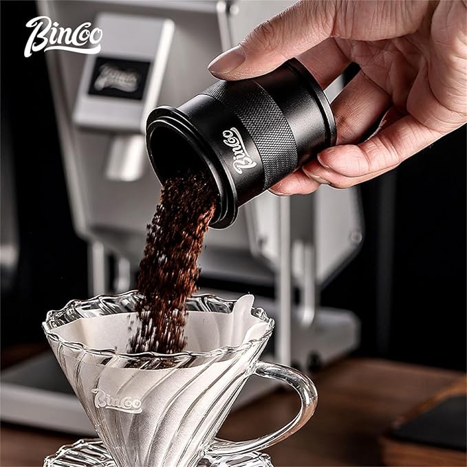 Bincoo 51mm Coffee Dosing Cup - Precision Grounds Dispenser,Espresso Pour-over Measuring Tool,Inverted Aroma Tasting Cup & Anti-Spill Powder Collector, Professional Brewing Accessories Kit
