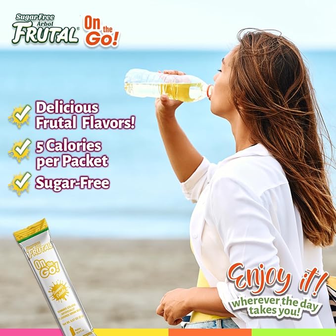 Arbol Futal On-The-Go! | Powdered Drink Mix Pina Colada - Flavored Sugar Free! – Single Serve On The Go! - Powder Sticks Packets (30 Count of Stick Packs)