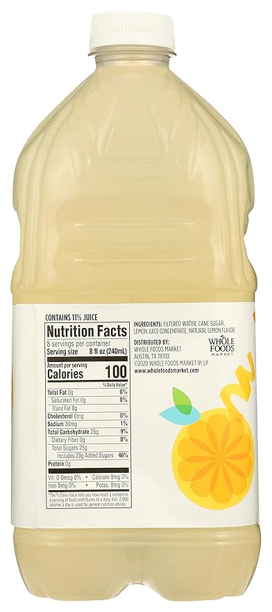 365 by Whole Foods Market, Lemonade, 64 Fl Oz (Pack of 3)