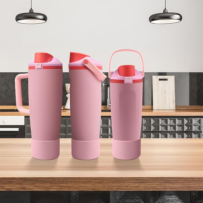 2PCS Silicone Boot Compatible with Owala 30oz & 40oz FreeSip Sway Bottles & Tumblers, Protective Anti-Slip Bottom Cover Sleeve for Freesip Sway Tumbler