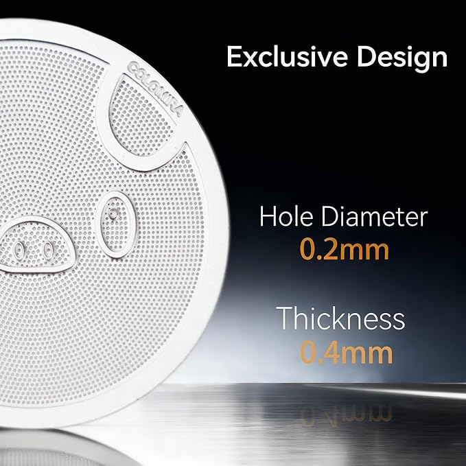 53mm Espresso Puck Screen, 0.4mm Ultra Thin Espresso Puck, Metal Reusable Coffee Filter for 54mm Espresso Portafilter Basket - 316 Stainless Steel(Piggy)