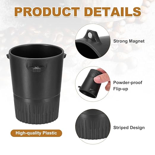 uxcell 51/53 mm Espresso Coffee Dosing Cup, Espresso Machine Accessories Cup for Home Commercial Precision Control Coffee Machine Grinder, Black