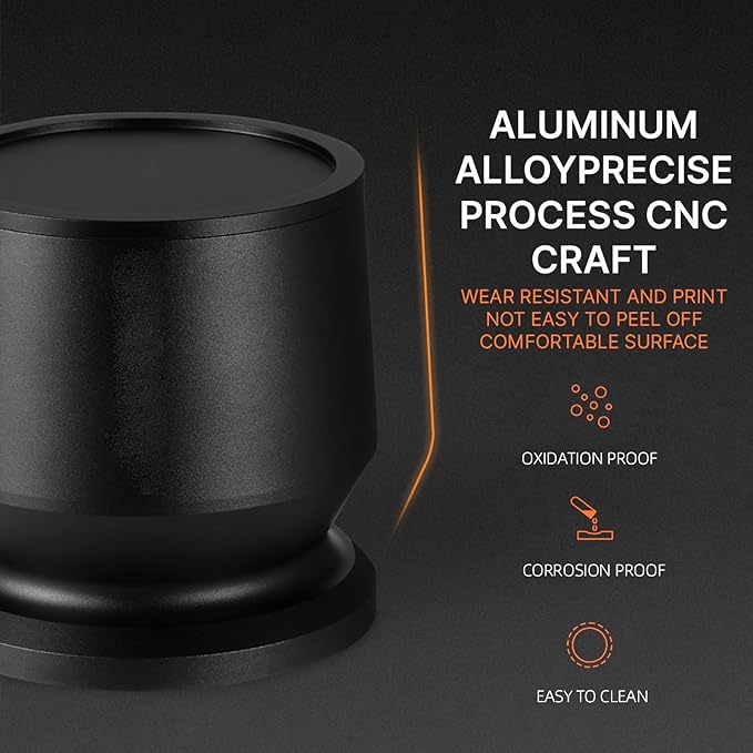 Aluminium Alloy Coffee Dosing Cup with Distribution Tool, Coffee Powder Receiver, Blinds Shaker for Portafilter