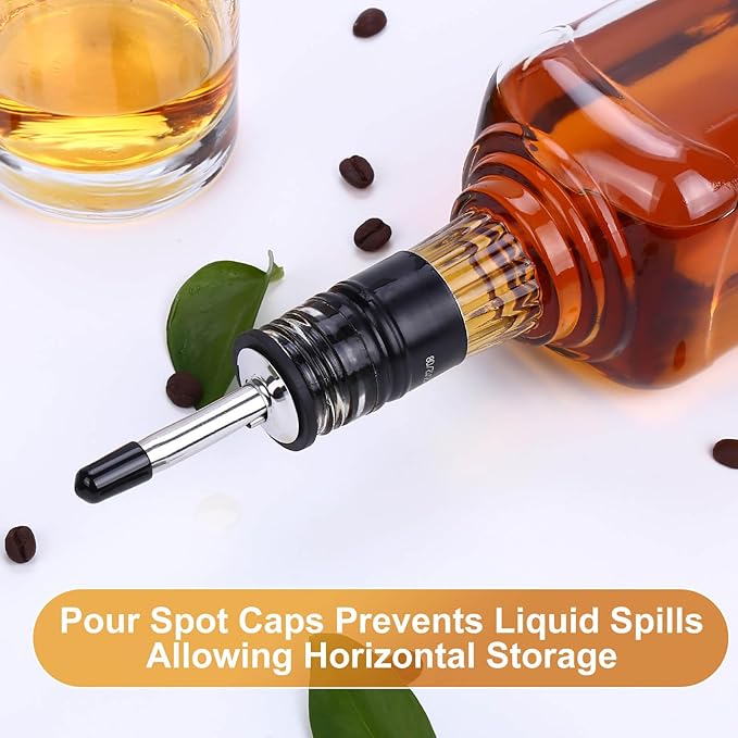180PCS Pourers Dust Covers, Pour Spot Caps, Liquor Spout Covers, Olive Oil Liquor Bottle Pour Spout Cover, Black Rubber Pourer Cap,Wine Pourers Cover