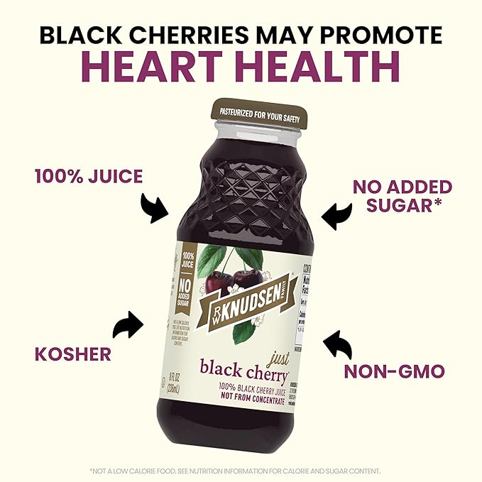 R.W. Knudsen Just Black Cherry Juice, 8 fl oz (12 Pack)