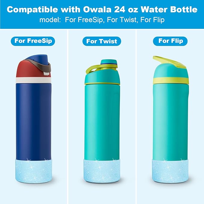 Silicone Boot for Owala Water Bottle 24 oz 32 oz 40 oz, Anti-Slip Protective Sleeve for FreeSip/Twist/Flip Stainless Steel Water Bottles Accessories