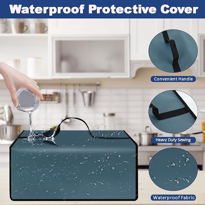 Dust cover for Keurig Single Serve K-Cup Pod Coffee Maker, Heavy Duty Waterproof Coffee Machine Cover for Keurig K-Express, K-Mini and K-Iced Single Serve K-Cup Pod Coffee Maker (Blue)