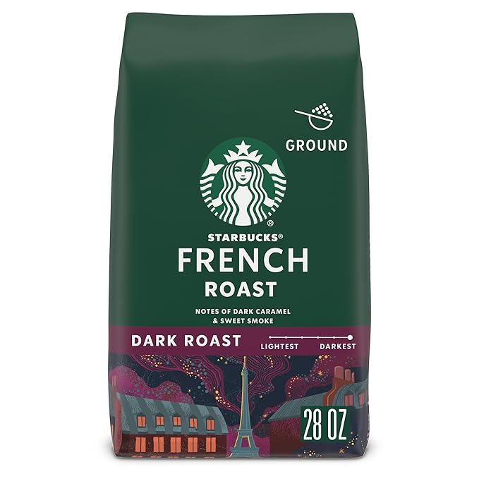 Starbucks Ground Coffee, Dark Roast Hot or Iced Coffee, French Roast, 28 oz