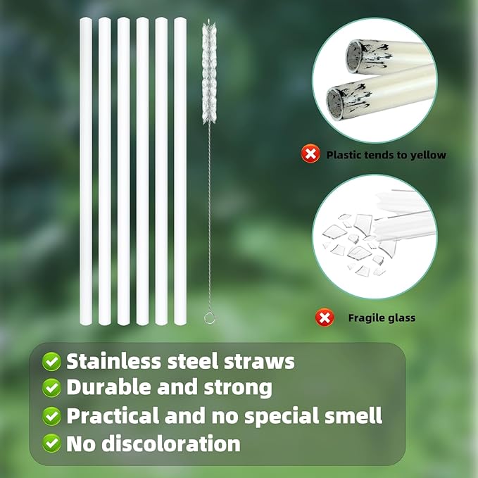 Straw Replacement for Owala Water Bottle 24 oz 32 oz, Reusable Plastic Straws with 1 Cleaner Brush, BPA-free, Dishwasher Safe, Straw Accessories Compatible with Owala Water Bottle