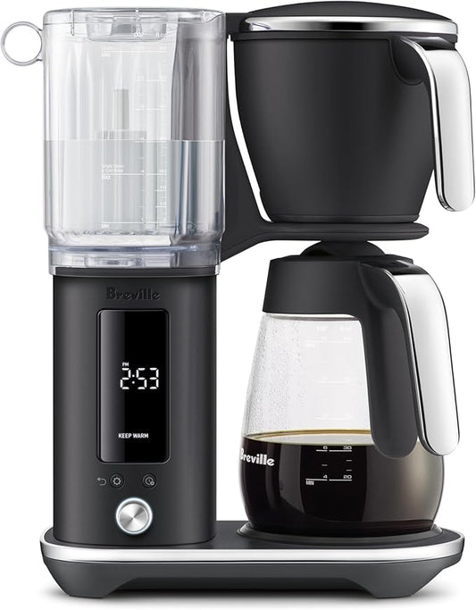 Breville Luxe Drip Coffee Machine BDC415BTR, Black Truffle, Glass Carafe