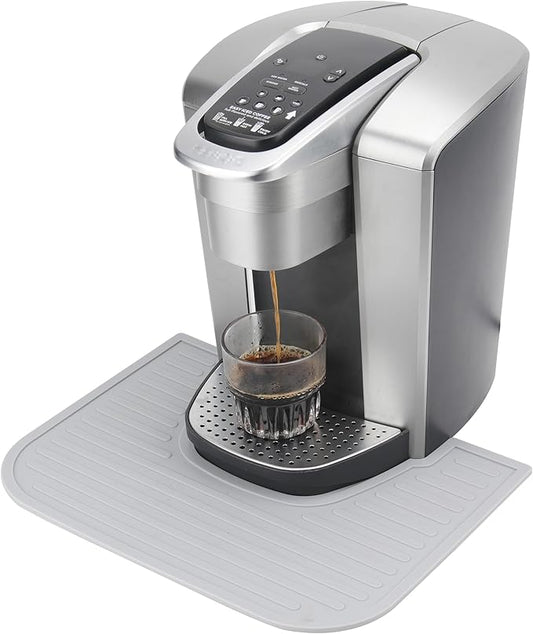 Silicone Coffee Mat for Keurig K-Elite Coffee Maker, Coffee Bar Mat for Countertop, Espresso Machine Accessories, Splash-proof, Easy to Move, Dishwasher Safe
