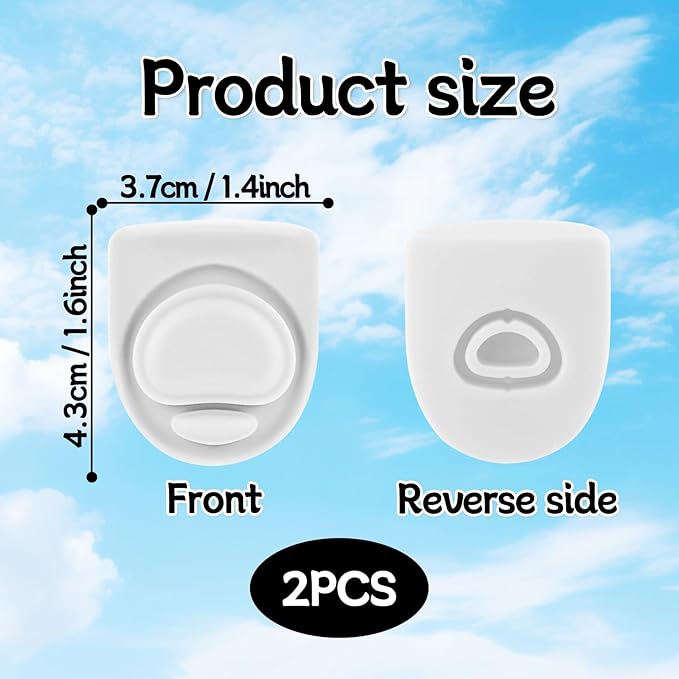 2 Pcs Replacement Rubber Seal Stopper Compatible with Owala FreeSip,Water Bottle Top Gasket Lid for Owala 16/19/24/32/40oz Seal Mouth Cap Silicone Stopper Parts Insert Accessories（White）