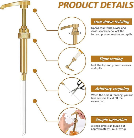 AOSWTLIF 12PCS Syrup Pump Suitable for 750ml Bottles，Coffee Syrup Dispenser Pump，Flavor Syrup Pump (12)