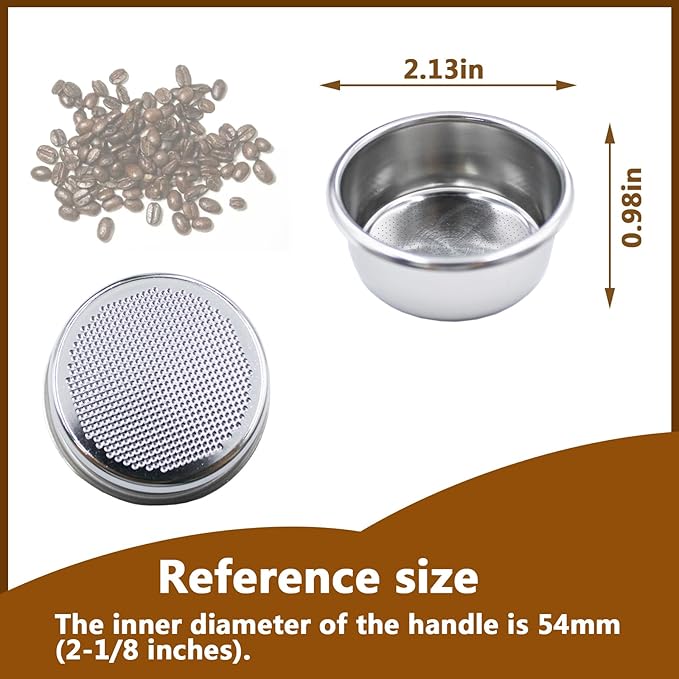 54mm Coffee Filter Basket Replacement for Breville Express Coffee Filter Basket (2 Pcs)