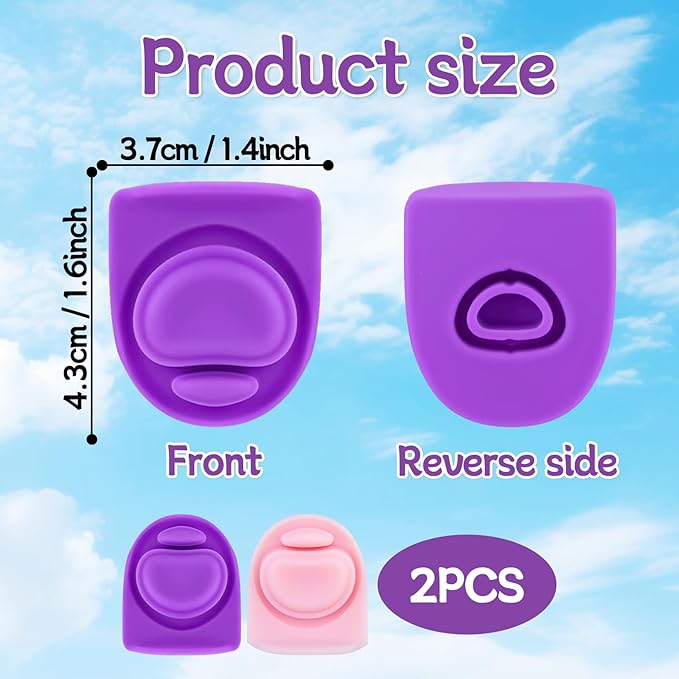 2 Pcs Replacement Rubber Seal Stopper Compatible with Owala FreeSip,Water Bottle Top Gasket Lid for Owala 16/19/24/32/40oz Seal Mouth Cap Silicone Stopper Parts Insert Accessories（Pink+Puple）