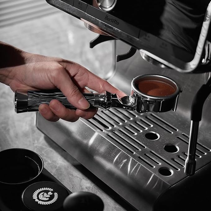 MUVNA 58mm Nnaked Portafilter 3 Ear - Espresso Bottomless Portafilter with Double-layer Filter Basket Fits CASABREWS Ultra, Neutron Pro, Oster,Gevi, Hibrew, Tuni E2, Blue