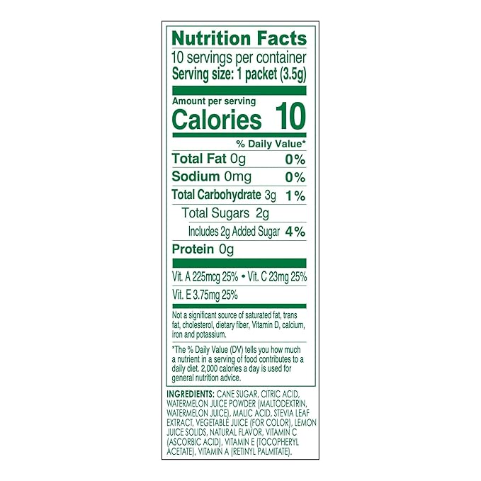 TRUE LEMON KIDS Wild Watermelon (10 Packets) - Hydration for Kids - No Preservatives, No Artificial Flavors & Sweeteners - Low Sugar Water Flavoring - Juice Powdered Drink Mix
