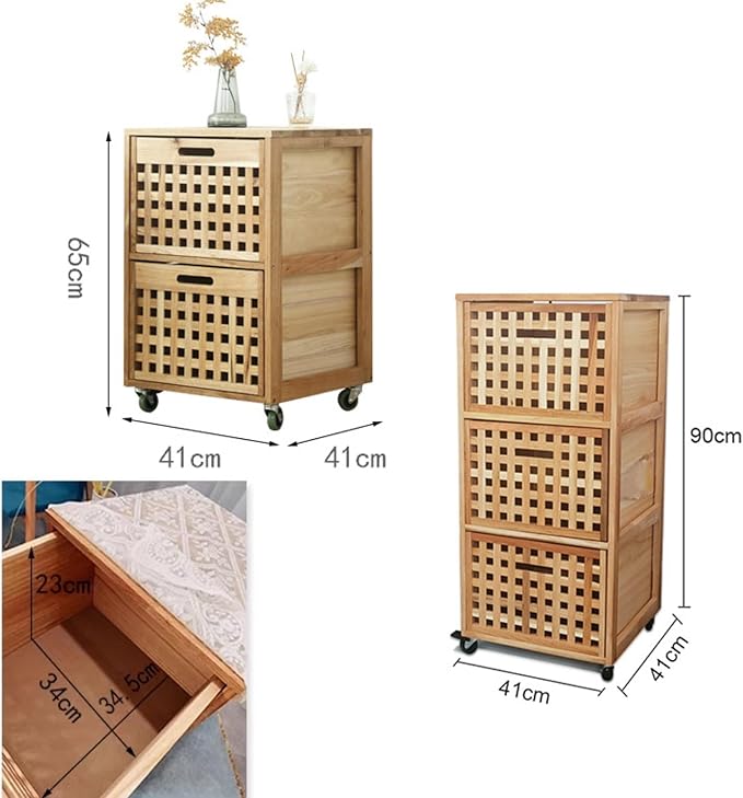Movable End Table Side Table Coffee Station Table, Coffee Bar Stand Cart with Storage,Coffee Table on Wheels,for Home Kitchen, Entryway, Living Room,Dining Room(41x41x65cm,2 Tier)