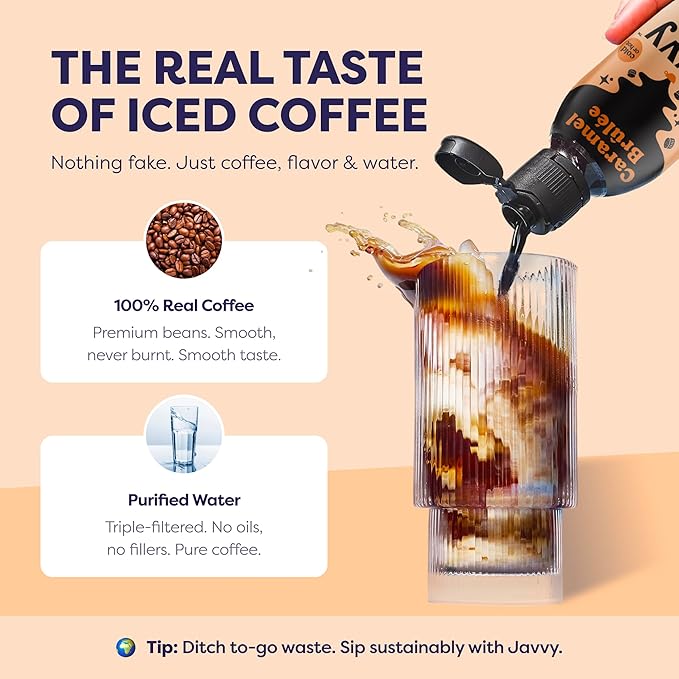 Coffee Concentrate - Limited Release Flavors - Cold Brew Coffee, Perfect for Hot or Iced Instant Coffees, Hot Drinks, Cold Brew Concentrate, 35 Servings - Caramel Brulee