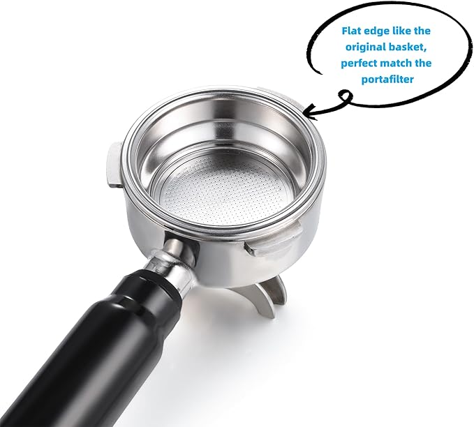 58mm Dual Wall Filter Basket Compatible with Calphalon Temp IQ/Kitchenaid KES6403 for Breville Barista Mini/Max Coffee Machine - Dual Wall Filter Basket - 2 Cup Pressurized basket