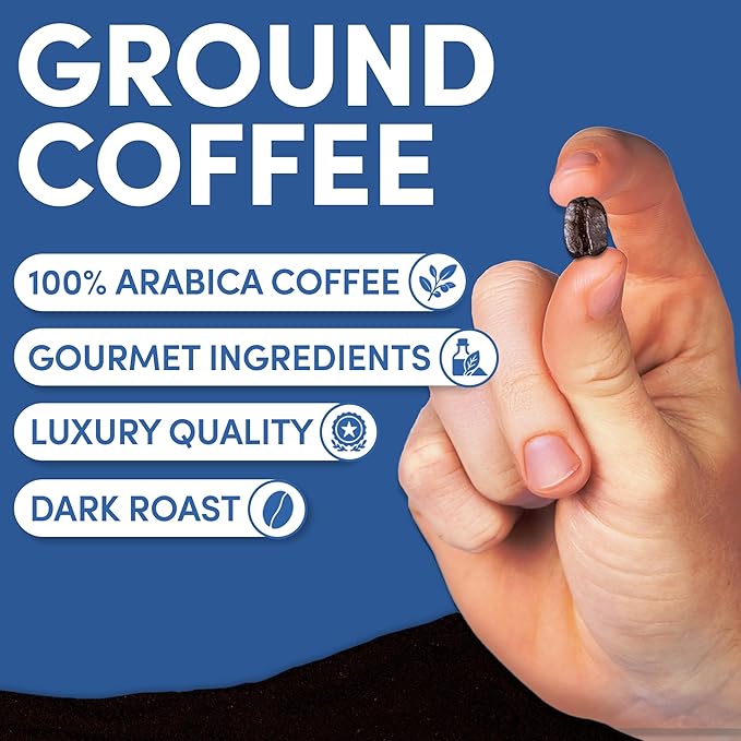 Sarasota Coffee Ground Espresso | Dark Roast Gourmet Coffee Grounds | Low Acid, Mold Free, Specialty Grade, Bulk Ground Espresso Coffee | 5lb (80 oz)