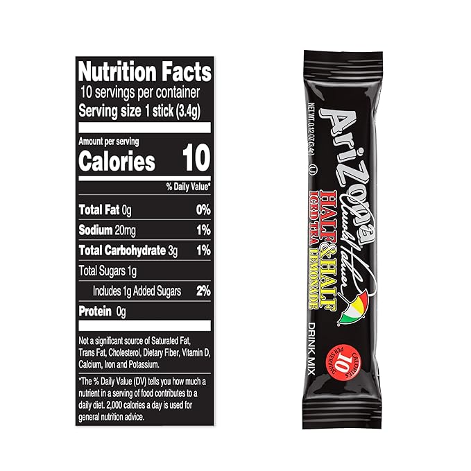 AriZona Arnold Palmer Half and Half - On-the-Go Powdered Drink Mix, 0.12oz - Boxes, 240 Total Count, 10 Count(Pack of 24)