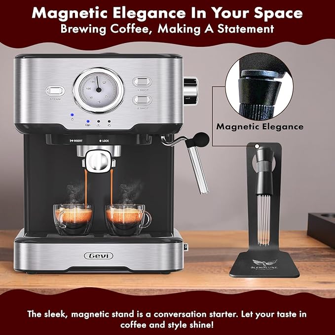 Wdt Espresso Distribution Tool, Anodized Aluminum Interchangeable Needles with Robust Handle, Even Distribution for Consistent Brewing, Suitable to Use in Kitchen, Cafe, Parties and Ceremonies