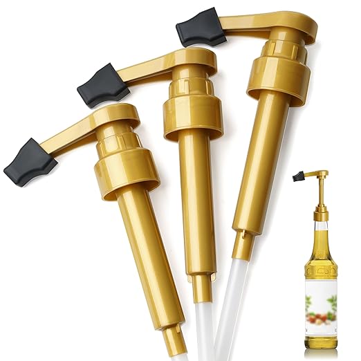 Coffee Syrup Pump ONLY for Monin Glass 750ml Bottle – 3 Pack Syrup Pumps, Compatible with Monin 25.4 oz Bottles